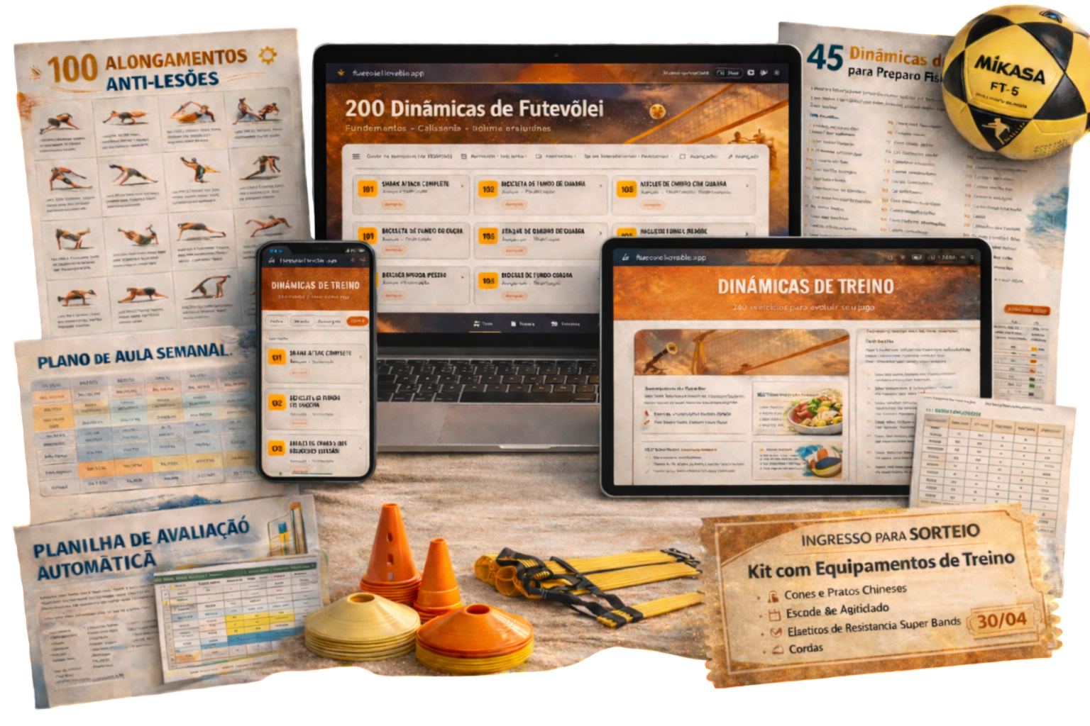 Mockup das 200 dinâmicas e bônus